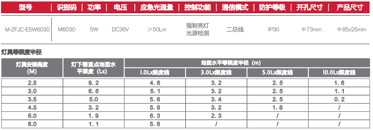 消防應(yīng)急燈嵌頂天花燈參數(shù)